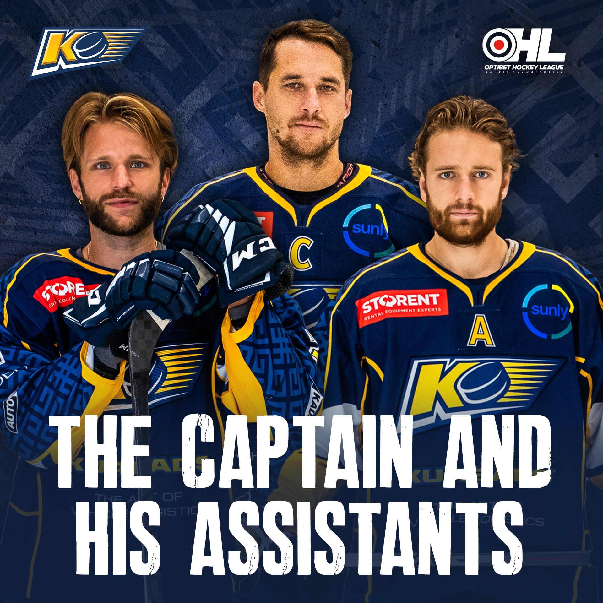 The captain and assistants of the HK Kurbads team for the season 2023/2024!