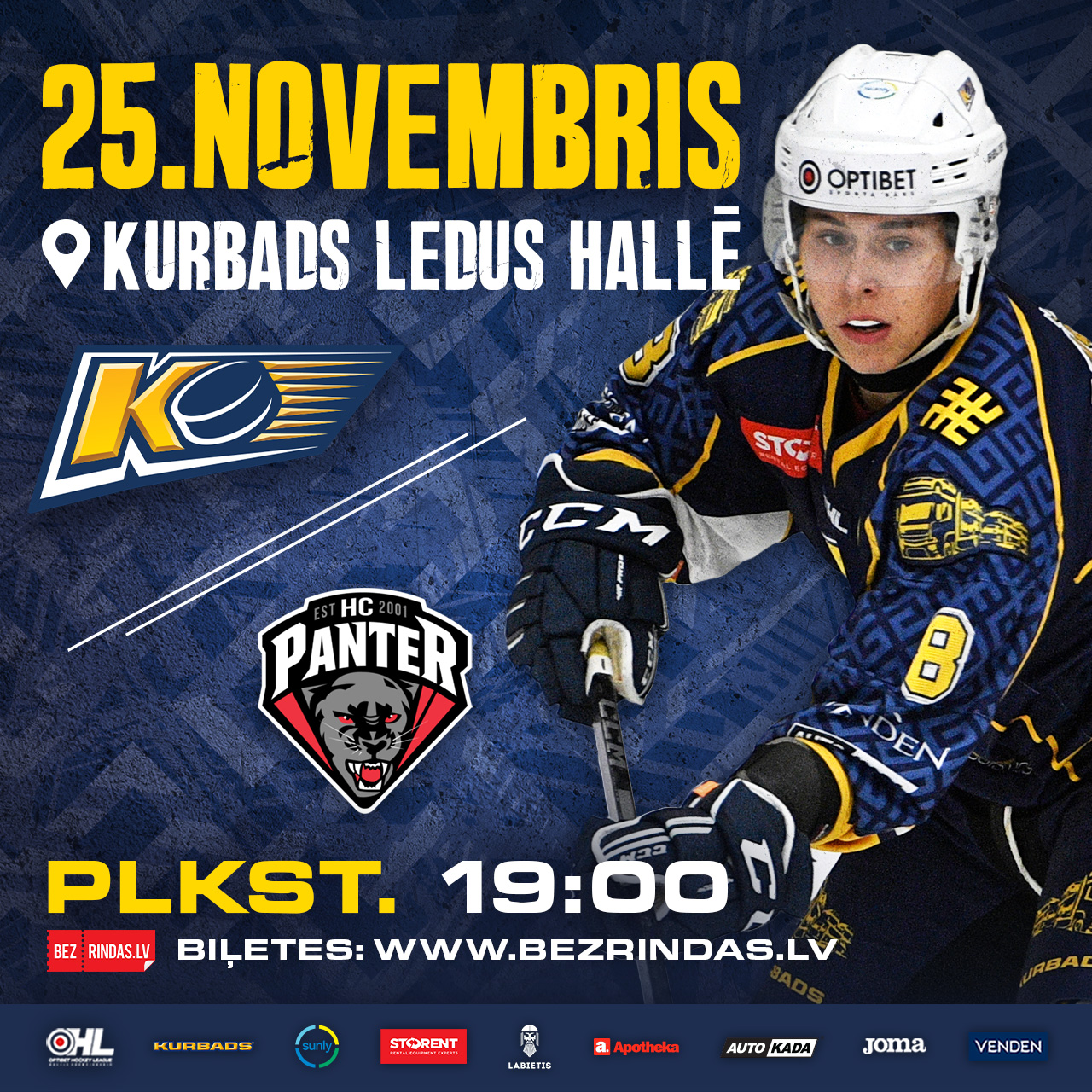 Šo sestdien 25.11.2023 spēle pret HC Panter